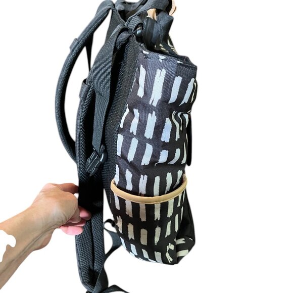 A.D. Sutton & Sons Black, White & Red Patterned Diaper Bag w/2 Insulated Pockets - Picture 5 of 12